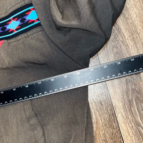 Vintage 90s Aztec Blanket Lined Carhartt Style Jacket - Picture 6 of 7